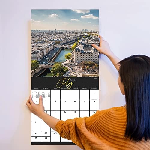 הוצאת TF פריז 2023 לוח השנה הקיר 12 חודשים | פרימיום 2023 קיר לוח שנה | לוח שנה גדול 2023 חודשי